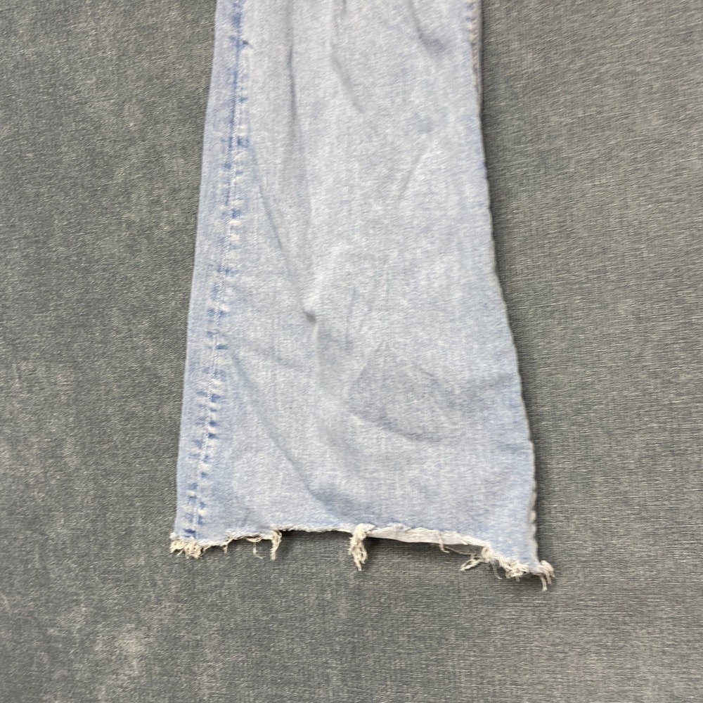 American Eagle Outfitters Flare Jeans Womens 6 Blue Stretch Mid Rise Distressed - Picture 2 of 16